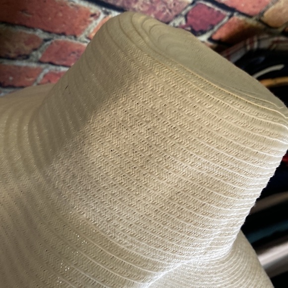 Aqua Wide Brim Natural Floppy Sun Hat one size - Picture 5 of 7